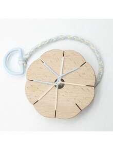 1pc Wooden Rope Braid Round Bracelet Knitting Kumihimo Disc Disk Tray Braided Rope Knot DIY Weaving Jewelry Design Board Hand Tool(Random Wood Grain Texture) - Multicolor - View 5