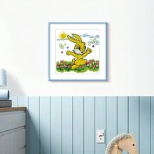 1 Set Animal Series Printed Cross Stitch Kit, DIY Stamped Cross Stitch 11CT Mesh 3-Strands Thread Embroidery Kit, Suitable For Beginners, Home Decor Cushion Pillow Cover