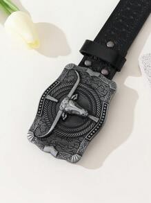 Nouvelle mode haute de gamme Ceinture de cow-boy occidentale personnalisée décontractée d'été pour hommes, école