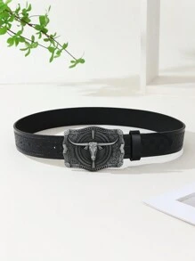 Nouvelle mode haute de gamme Ceinture de cow-boy occidentale personnalisée décontractée d'été pour hommes, école
