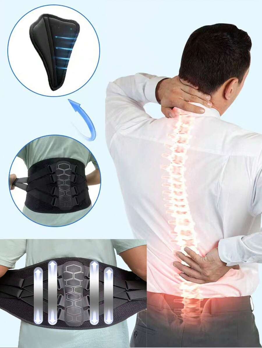 1pc Unisex Waist Back Support Belt, Sports Waist Belt, Lower Back Brace