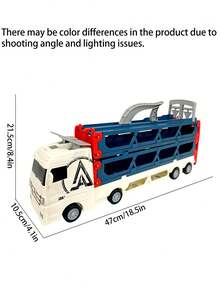 变形金刚飞奔货运卡车可折叠储物箱轨道车滑行合金玩具车儿童 - 彩色 - 查看 10