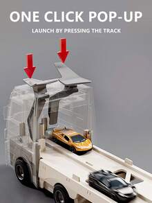 变形金刚飞奔货运卡车可折叠储物箱轨道车滑行合金玩具车儿童 - 彩色 - 查看 4