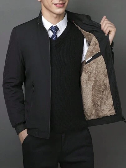 最新款奢华正式社交夹克，男士长袖商务办公正装夹克，黑色，秋季款