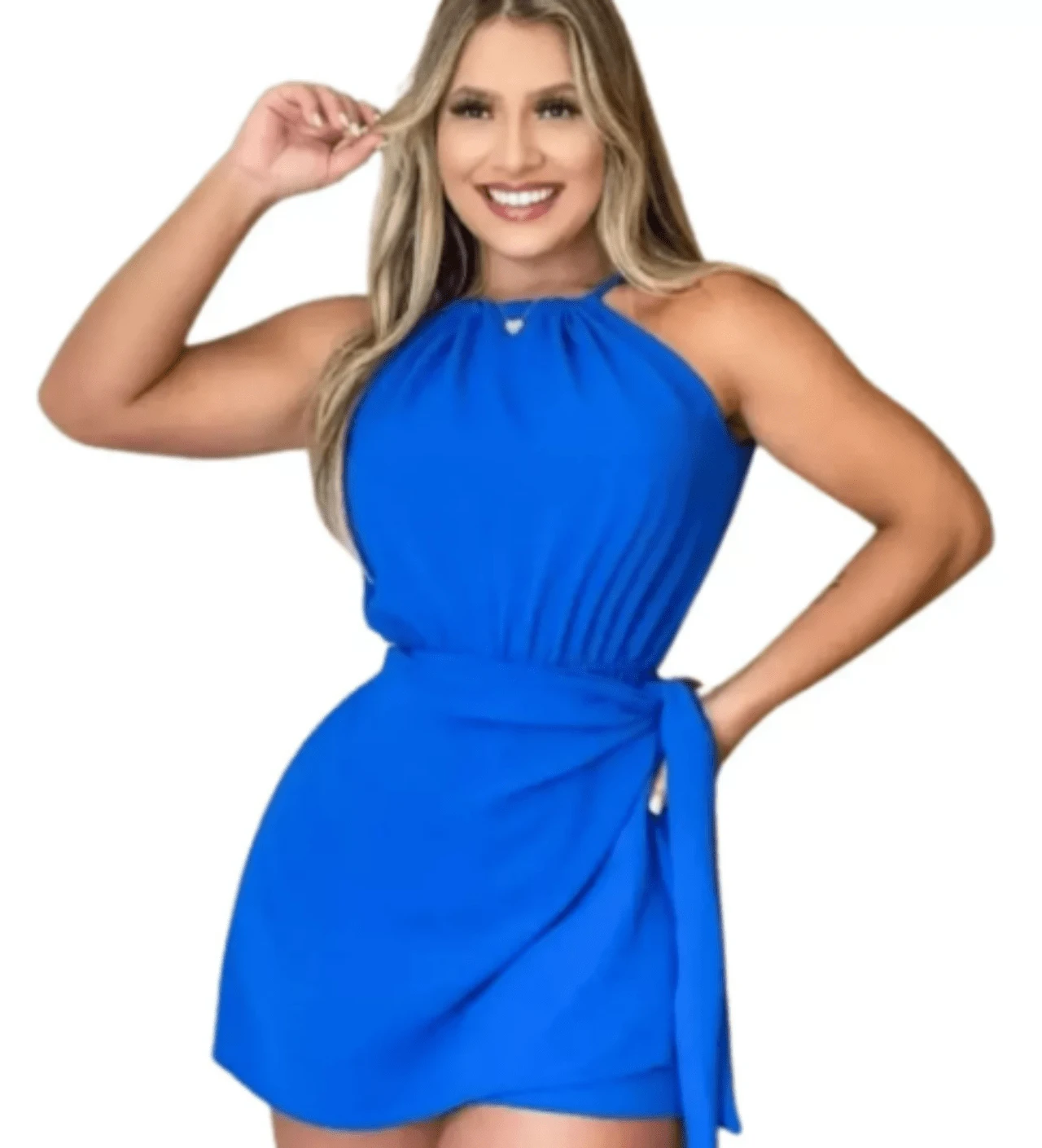 Women's Wrap-Around Jumpsuit New Summer Fashion Launch - Màu xanh lam - Xem 1