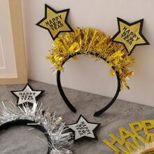 1 套 2025 年新年快乐头饰派对装饰配件，适合新年庆祝 - 彩色 - 查看 1