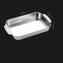 黑色长方形烤盘，底部有 3D 纹理防滑 - 黑色 - 查看 4