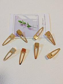 8 Stücke goldene Haarklammern, Haarstyling-Haarspangen für Frauen, Mädchen, Basteln, DIY Haarbänder. Damen solid Lässig Haarstyling Haarklammer für den Alltag. Haarstyling Haarklammern Gold/Silber Metall Haarklammern DIY Haarschleife Haarspange Bastelbedarf für Kunsthandwerksprojekte Haarstyling und Make-up. Goldene Haarstyling Haarklammern Haarspangen Cut Out Metallhaarklammer - Verschiedenfarbig - Übersicht 1