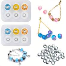 2pcs Resin Bead Mold Set, Round Bead Mold Diameter 5mm, For Making Resin Earrings, Bracelets And Jewelry, Epoxy Resin Craft Decorations, Includes 30pcs Mold Pads - Multicolor - View 8