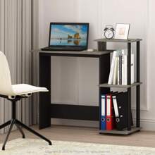 HOMLUX Efficient Laptop Desk, Tablet Computer Desk, Computer Table, Mesa De Computadora, Desk Set For Studying, Solid Wood Desk, Student Table, Home Office Desk, Study Table, Home Office Table, Small Table For Bedroom - French Oak/Black - View 1