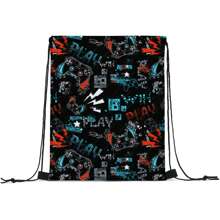 Bộ túi đựng chủ đề GAME in 3D, Ba lô dây rút nhiều màu, Túi đựng đồ tập luyện thể thao - trò chơi - Xem 6