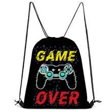 Bộ túi đựng chủ đề GAME in 3D, Ba lô dây rút nhiều màu, Túi đựng đồ tập luyện thể thao - trò chơi - Xem 10