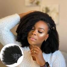 Afro Kinky Curly Clip In Hair Extension 9A Brazilian Human Hair 4B 4C Afro Curly Clip In Hair Extension For Women Afro Coily Hair Clip On Hair Extension For Women Daily Use,Halloween Costumes,Real Human Hair Clip In Hair Extension
