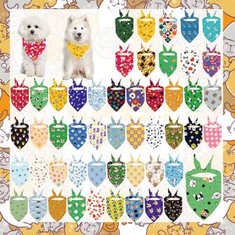 50 piezas Nuevas Bandanas de mascotas tipo babero / pañuelos para perros