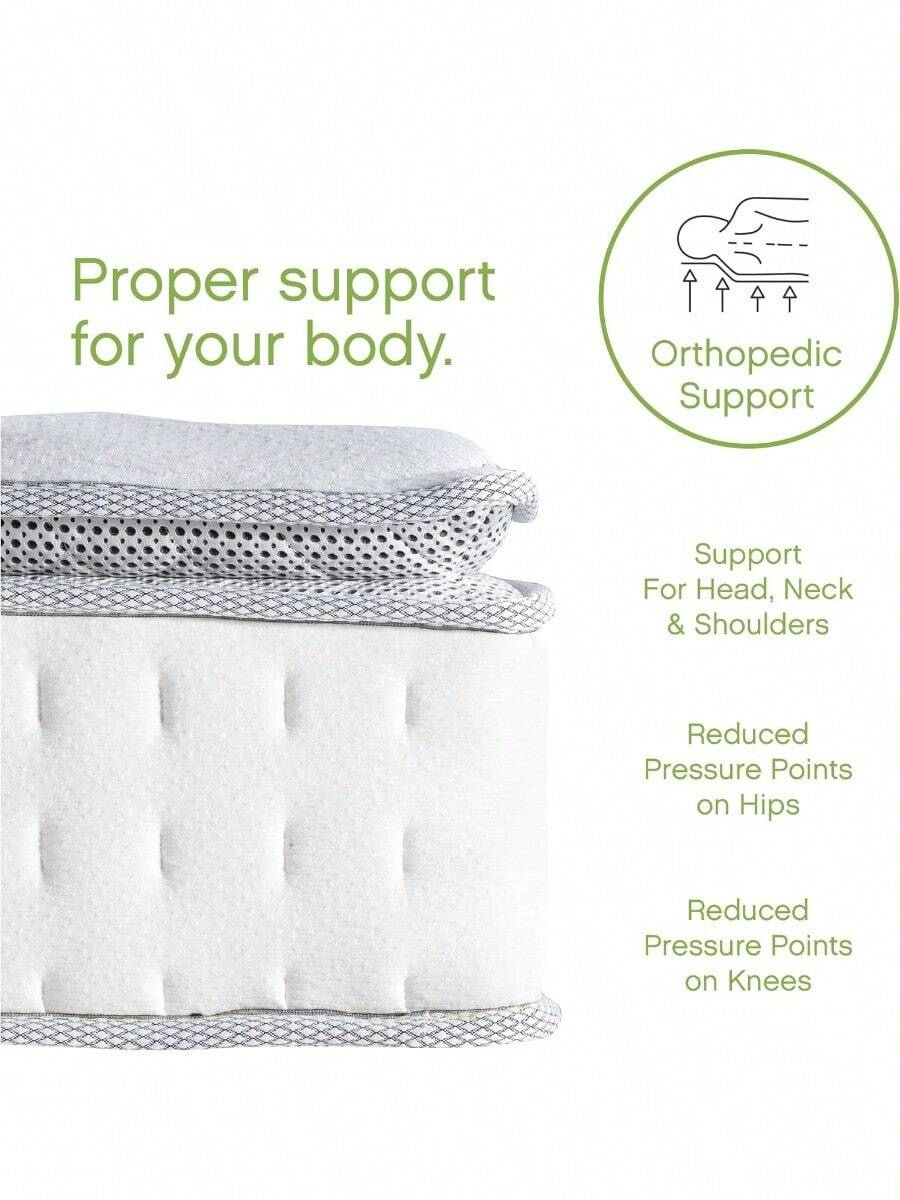 Cool Gel Memory Foam And Innerspring Hybrid 12Inch Pillow Top Mattress