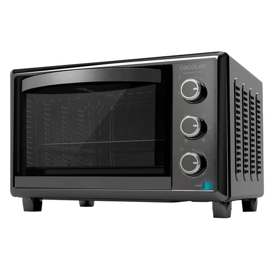 Cecotec Horno de Sobremesa 2600W de Alta Potencia con Control de Temperatura Ajustable, Temporizador Integrado y Gran Capacidad Interior, Ideal para Pizzas, Asados, Repostería y Gratinar, Sistema de Calentamiento Rápido y Distribución Uniforme del Calor - Multicolor - Ver 1