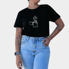 Women's T-Shirt Lighter Fires Personalized Light T-Shirt - màu đen - Xem 1