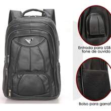 Men's Large Waterproof Leather Backpacks Entry Xl-L-06 - màu đen - Xem 1