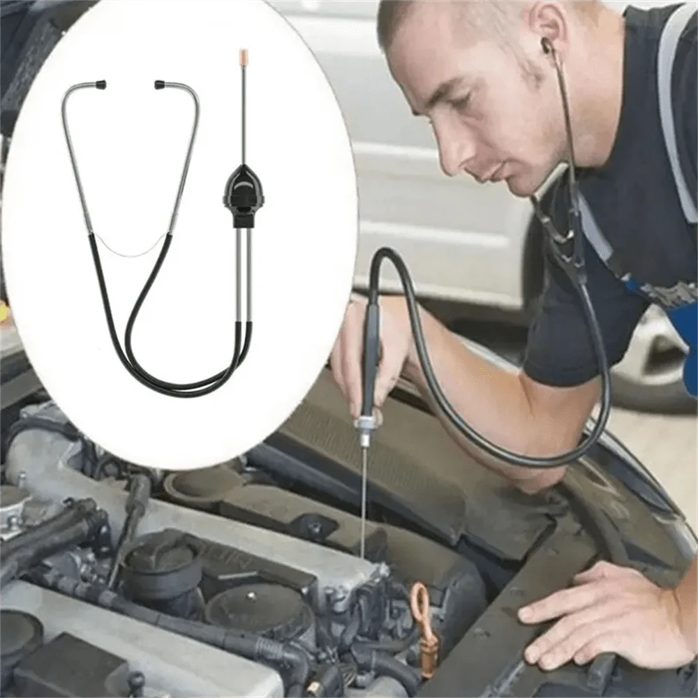 1 件专业汽车发动机气缸高灵敏度诊断工具机械听诊器适用于各种燃料车辆 - 黑色 - 查看 1