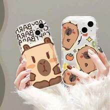 1 件 Kapybara 吃洋葱手机壳适用于 Iphone 15promax、IPhone 14plus、13/12/11pro 防震透明奶油色手机壳 - 無色 - 查看 4