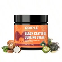 Goiple 3.5盎司/7盎司卷发霜，蕴含蓖麻油，软化卷发和波浪发，控制毛躁，增强卷度，打造蓬松造型，清爽保湿护发。 - 黑色 - 查看 13