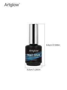 Artglow 18ml 超强指甲胶（带刷子） - 不含酒精，持久粘合剂，适用于按压指甲和假指甲，丙烯酸凝胶粘合剂 - 無色 - 查看 9