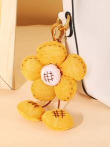 1/3 可爱布艺花朵钥匙扣包包装饰挂件非常适合女生的时尚装饰挂件适合日常使用礼物交换聚会送礼 - 彩色 - 查看 2