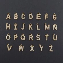 2Pcs/Set Simple Fashion Eye Initial Pendant Gold Color Stainless Steel Lip Chain Necklaces For Women - Style 2 - View 4