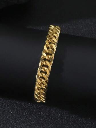 Metallic Chain Gun Shaped Black Bracelet For Men, Simple & Cool Summer Accessory