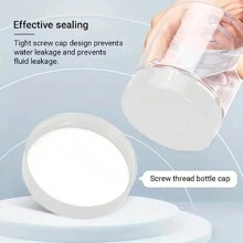 4pcs 7cm Diameter Plastic Storage Bottles With Lids, Paint/Cream/Mask Jars, Eye Cream/Face Cream Bottles, PET Transparent Sampling Containers For Cosmetics - White - View 6