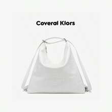 COVERAL KLORS New Lightweight Luxury Fashion Casual All-Match Niche Shoulder Bag, Texture Classic Backpack - White - View 1