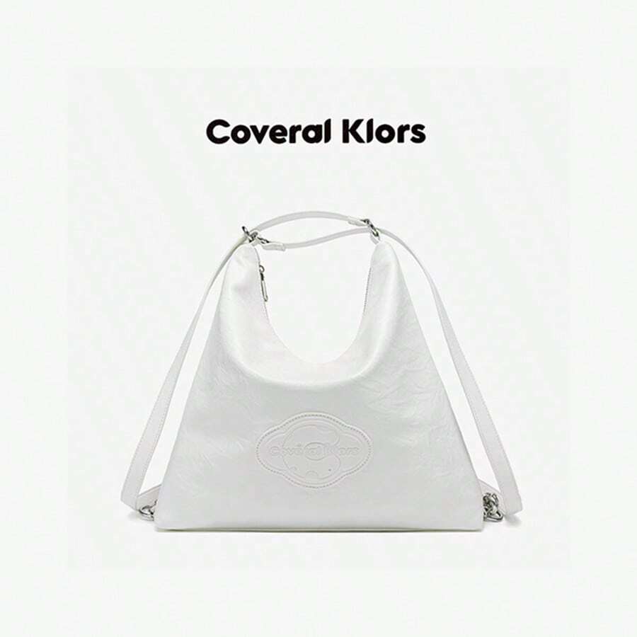 COVERAL KLORS New Lightweight Luxury Fashion Casual All-Match Niche Shoulder Bag, Texture Classic Backpack - White - View 1