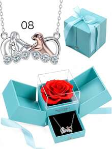 Xà phòng thơm hương hoa hồng trong hộp quà màu xanh, 3 chiếc vòng cổ mặt dây chuyền hình trái tim của người bạn thân nhất, Bộ quà tặng trang sức "Anh yêu em" cho mẹ, vợ, cặp đôi, con gái, bạn gái, bạn thân nhất, chị gái, chính bạn, bạn cùng phòng, tuyệt vời cho Giáng sinh, lễ hội mua sắm, Lễ tạ ơn, Ngày lễ tình nhân, kỷ niệm, Ngày của mẹ, đám cưới, tốt nghiệp, tiệc sinh nhật Quà tặng Giáng sinh - vòng cổ tình yêu - Xem 10