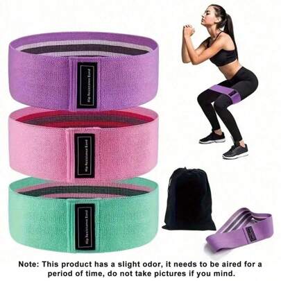 1 件阻力带，适用于臀部、臀部、深蹲和瑜伽伸展健身房配件