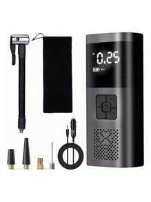 Compresor Portatil Bomba De Aire Eléctrica Llantas Aire Auto ,Bomba de inflado para automóvil, arranque de emergencia, máquina todo en, conveniente bomba de inflado, equipo de emergencia para automóvil - Multicolor - Ver 4