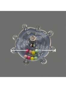 1PC (Màu hạt ngẫu nhiên) Đồ chơi chim quay UFO vẹt trong suốt vui nhộn để giải trí và thư giãn, chim gặm và cắn - Nhiều màu - Xem 14