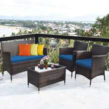Outdoor Table & Chair Sets - Beige - View 9