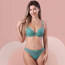 Z&D Lingerie Set With Underwire With Lace And Padded Thong Panties 8027 - MultiWarna - View 2