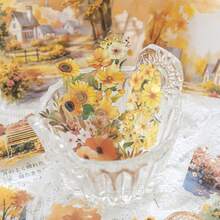 15 张/包复古风景贴纸、创意美学装饰贴纸、DIY 剪贴簿工艺材料、节日礼物、个性化贴纸相册学校用品 - 粉色 - 查看 7