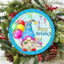 1 tấm biển gỗ "Chúc mừng sinh nhật", đồ trang trí trên bánh, biển trang trí Giáng sinh/Năm mới, phong cách ngẫu nhiên làm quà tặng Giáng sinh/Năm mới - Nhiều màu - Xem 5