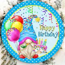 1 tấm biển gỗ "Chúc mừng sinh nhật", đồ trang trí trên bánh, biển trang trí Giáng sinh/Năm mới, phong cách ngẫu nhiên làm quà tặng Giáng sinh/Năm mới - Nhiều màu - Xem 1