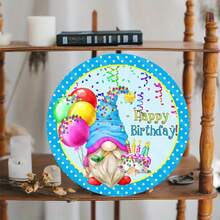 1 tấm biển gỗ "Chúc mừng sinh nhật", đồ trang trí trên bánh, biển trang trí Giáng sinh/Năm mới, phong cách ngẫu nhiên làm quà tặng Giáng sinh/Năm mới - Nhiều màu - Xem 4