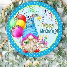 1 tấm biển gỗ "Chúc mừng sinh nhật", đồ trang trí trên bánh, biển trang trí Giáng sinh/Năm mới, phong cách ngẫu nhiên làm quà tặng Giáng sinh/Năm mới - Nhiều màu - Xem 3