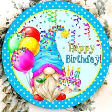 1 tấm biển gỗ "Chúc mừng sinh nhật", đồ trang trí trên bánh, biển trang trí Giáng sinh/Năm mới, phong cách ngẫu nhiên làm quà tặng Giáng sinh/Năm mới - Nhiều màu - Xem 6