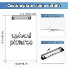 1个定制个性化教师姓名文件夹板，可定制文字图案剪贴板，教师剪贴板，创意彩色教学礼品，亚克力剪贴板，专为教育工作者定制，教师感恩礼品，适合教师节和毕业季礼物，多种颜色可选，个性化礼品，节日装饰品 - 米色 - 查看 2