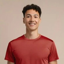 KIT 3 Camisetas Dry fit Slimfit Padrão e Plus Academia Casual Treino Musculação Esportes ao Ar Livre Exercícios Corrida Tecido Furadinho Básica - Azul - Visão 4