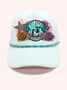 1 件西部绿松石牛仔女孩帽链，Howdy Giddy Up 牛仔女孩风格卡车帽链