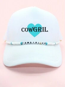 1 件西部绿松石牛仔女孩帽链，Howdy Giddy Up 牛仔女孩风格卡车帽链