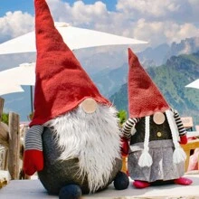 Bộ đồ chơi ông già Noel tự làm: 6 râu + 6 quả bóng gỗ tròn, râu thủ công, búp bê không mặt, tượng râu lớn, thích hợp để trang trí cảnh, trang trí phòng, trang trí bàn, trang trí cửa sổ, phụ kiện sưu tầm - màu đen - Xem 5