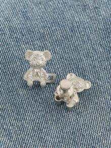 1 件女式金属金/银熊腰带扣，时尚腰部装饰配件，适合日常休闲使用，适合作为送给朋友的圣诞礼物 - XYSP0360 - 查看 9